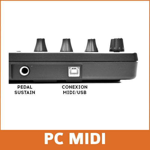 Imagen 3 de 10 de Teclado Controlador Midi Midiplus Akm322 32 Teclas Sensitivo