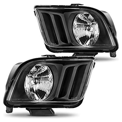 Conjunto De Faros Delanteros Compatible Ford Mustang 20...