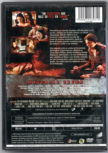 Hostal Parte 2 Dvd Orig Hostel Part Il Eli Roth Tarantino (Usado)