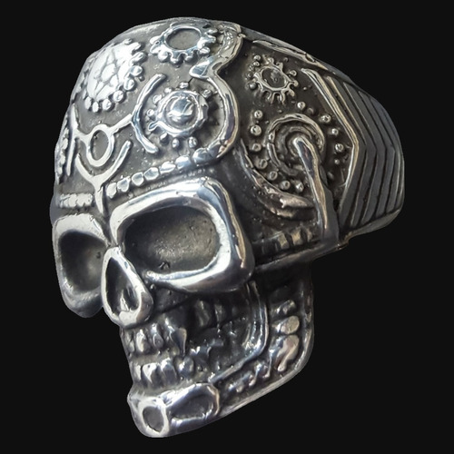 Anillo Calavera En Plata 3 X 2 Cm 24 Gr Art 352