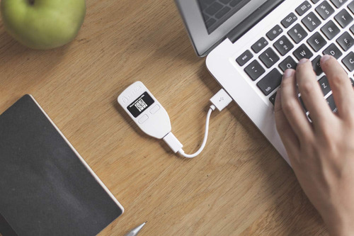 Trezor 1 Monedero Hardware Criptomonedas Seguridad Blanco