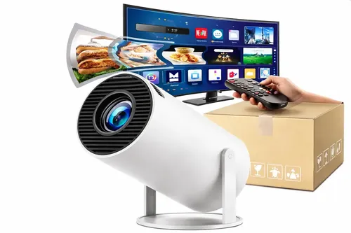 Projetor Led Smart Android Portátil Hy300 Bluetooth Full Hd Cor B...