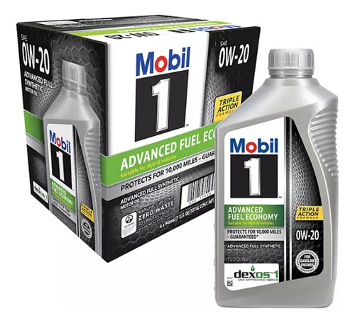 Aceite Mobil 1 Advanced 100% Sintetico 0w20 6 Bote 946ml