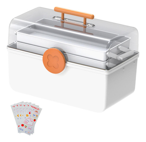 Zx Caja De , Organizador Transparente De 3 Niveles Con Asa,