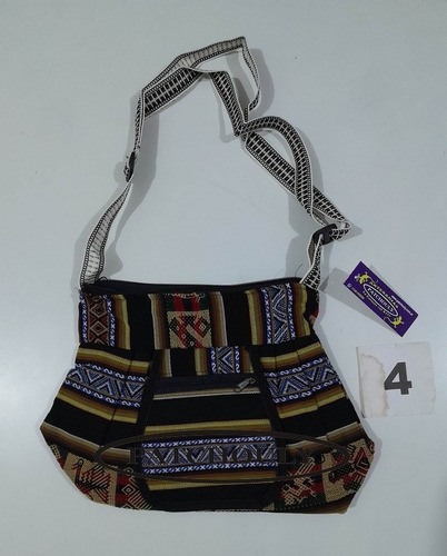 Imagen 3 de 7 de Cartera Morral Bolso Bandolera Aguayo Artesanal Oval Chico