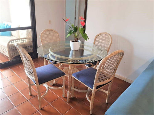Imagem 4 de 13 de Flat A Venda Na Praia De Pitangueiras - Guarujá, 01 Dormitório, Com Sacada, 02 Vagas E Lazer - Ap0495