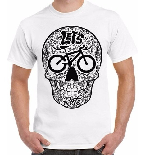 Playera Calavera Ciclismo Bicicletas Dama Y Caballero Calaca