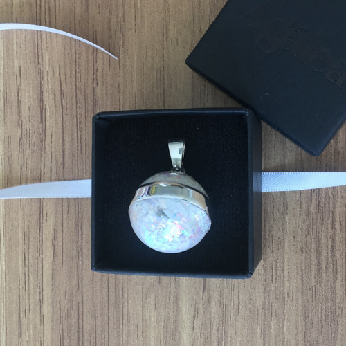 Dije Llamador De Ángel Azul De Plata .925 Agálea Joyería
