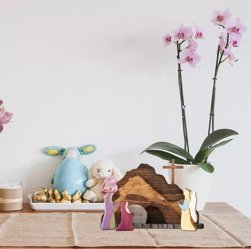 Set De Natividad De Madera Para Pascua: La Cena De Jesús Cri