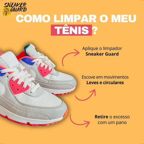 Kit Limpa Impermeabiliza Tira Odor Tênis Sneakers + Escovas