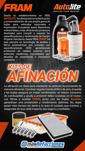 Afinación Iridio 2 Filtros 20w50 Flex V6 3.5l 09 Autolite F