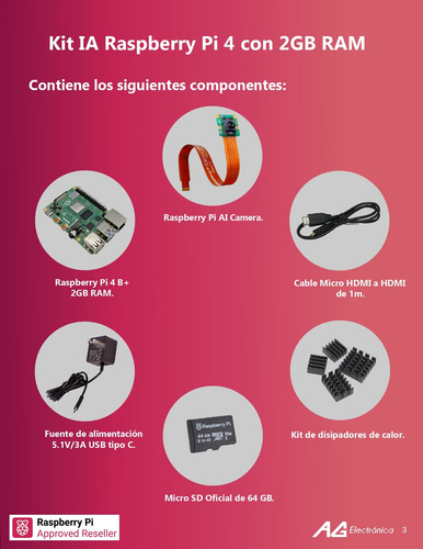 Kit Camara Ia Raspberry 4 2gb Vision Artificial Con Ejemplos