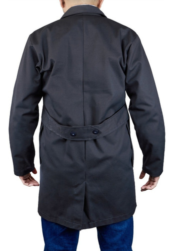 Imagen 2 de 2 de Bata Para Trabajo Industrial Gris Oxford 100% Algodón 30-42