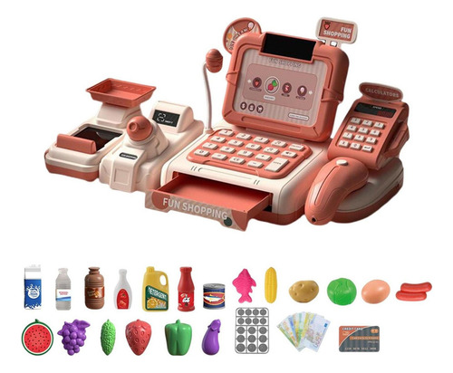 Set De Juego Cash Register Con Luces Y Sonidos Para Niña [u]