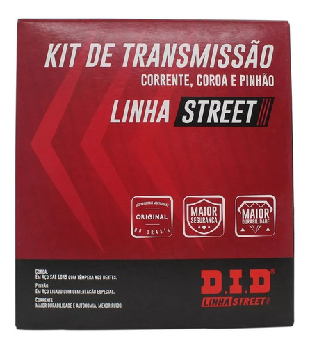 Kit Relacao Transmissão  Did Biz 125 / Pop 100 Promocao