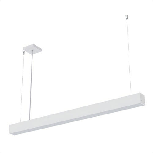 Lustre Pendente Taschibra Vetor Linear Led 35w 127/220V Branco Estrutura 4000k - Neutro Suave