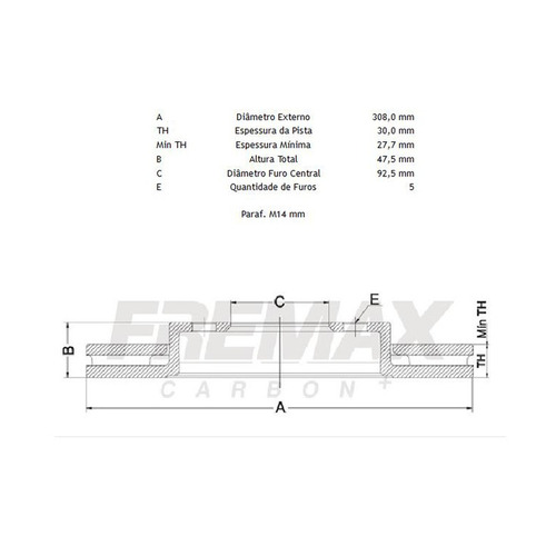 Disco De Freio Slotado Dianteiro Para Ford Expedition - 4wd