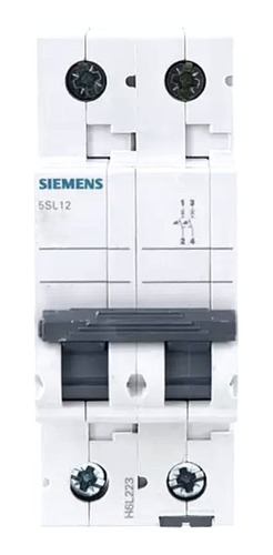 Disjuntor  5sl12027mb Bipolar 2p Curva C 2a Siemens