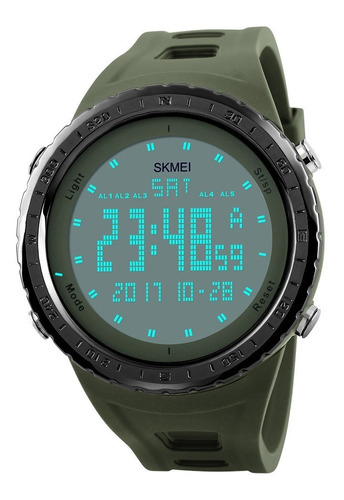 Reloj Deportivo Digital Militar Skmei 1246 Impermeable Verde