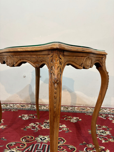 Antigua Mesa De Sala Renacimiento Tallada (Usado)