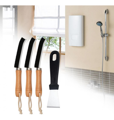 3 Crevice Brush Door Track Cleaning Brush For Deep Tile