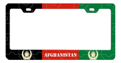 Marcos De Matrícula De Metal Con Bandera De Afganistán, Letr