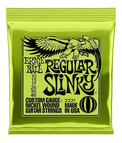 Set Cuerdas Guitarra Eléctrica 010 Ernie Ball 2221 Regular