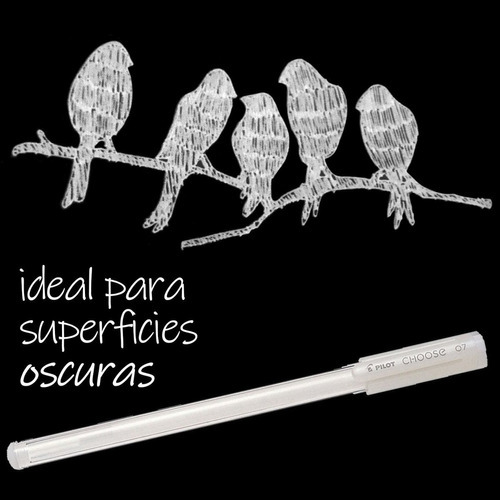 Lápis de gel branco Pilot Choose de 0,7 mm