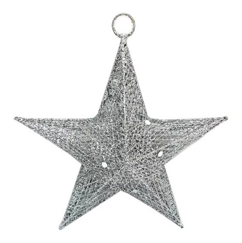 Estrella 20cm Alambre Plata #30921 Arbol De Navidad  Sheshu?