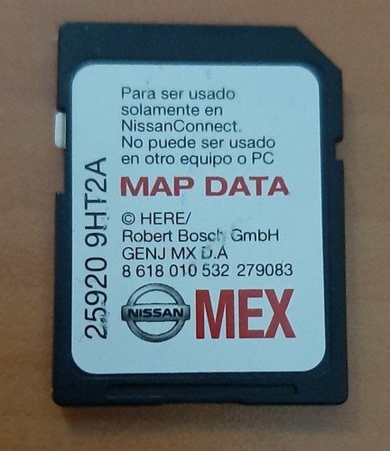 Imagen 1 de 2 de Tarjeta Sd De Mapas Original Nissan Xtrail 2017 A 2020