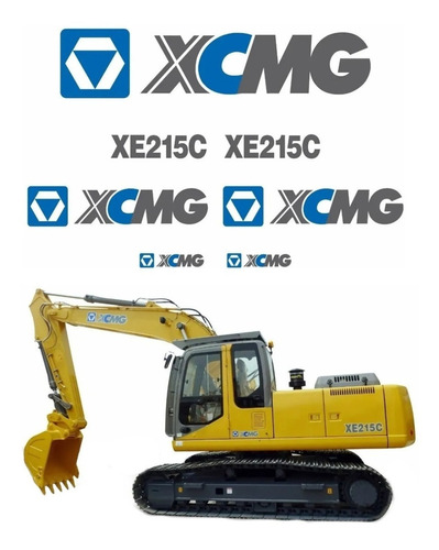 Adesivos Escavadeira Hidráulica Xcmg Xe215c Xe 215c 2014