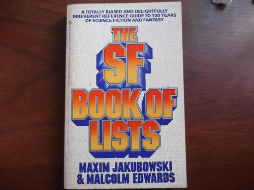 The Science Fiction Book Of Lists Jakubowski & Edwards 