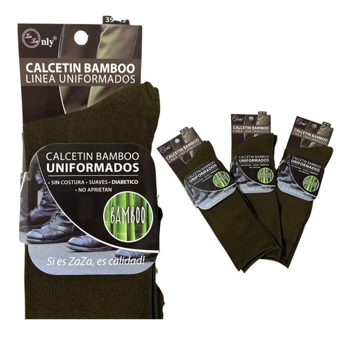 Calcetines De Bamboo /diabetico / Carabinero/uniformado X6