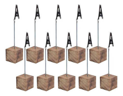100 Mesas De Clip Con Base De Madera Rústica