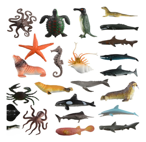 Juguetes Figuras De Animales Del Oceano 61 Piezas