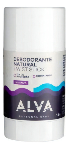 Alva Desodorante em Barra Lavanda Vegano 55g 