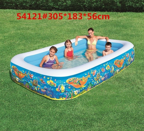 Piscina Mediana 54121 Inflable 3 Anillos 305 X 183 X 56cm