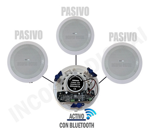 4 Parlantes Techo 6.5'' Bluetooth Musica Funcional S/consola