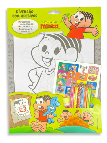 Turma Da Mônica Diversão com Adesivos - Mônica