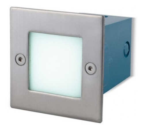 Spot Led Pared Escaleras Cuadrado Marca: Candil Fan Ep10007 Luz Calida O Fria. Apto Exterior. Acero Inoxidable