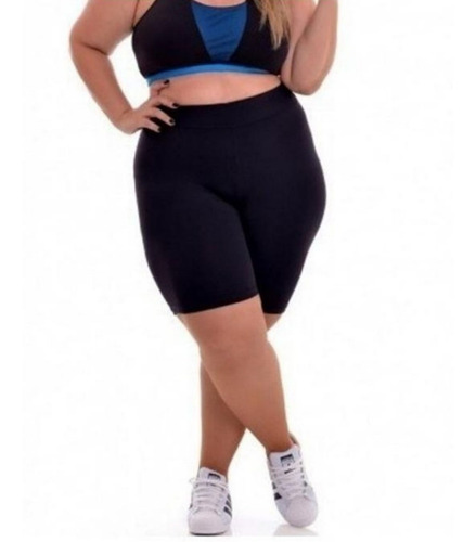 Imagem 2 de 4 de Bermuda Feminina Suplex Fitness Treino Plus Size