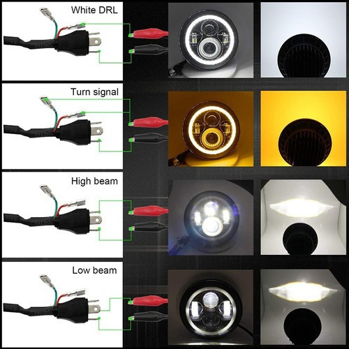 Para Aa 1pcs Faro Led 7 Ojo De Ángel Lupa Universal Auto