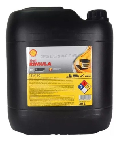 Aceite 15w-40 Mineral Para Vehículos A Gasoil Marca Shell