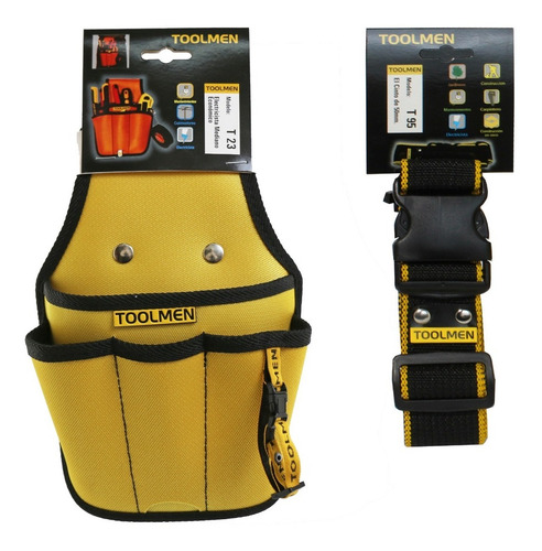 Imagen 5 de 7 de Cinto Porta Herramientas Toolmen T23 Mediano Económico + T95