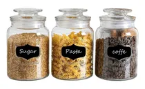 Comprar Frascos Vidriox3 Hermético Conservar Alimentos Con Etiqueta