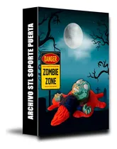 Comprar Archivo Stl, Stl Zombie Aplastado Tope Stl Tope Para Puerta 
