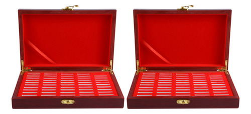 - Caja Expositora De Madera Para Monedas, 100 Unidades