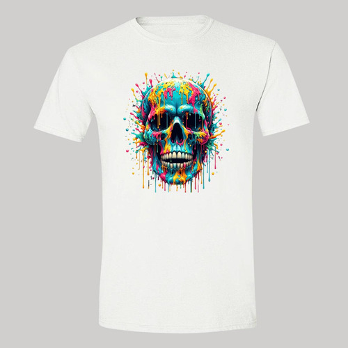 Playera Hombre Calavera Psicodélico 000037