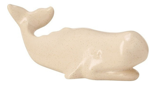 Escultura Decorativa Baleia Em Ceramica Mart