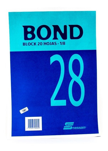 Block Bond B.28 1/8 X 20 Hojas Nessan